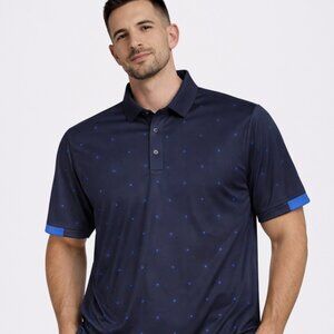 Redvanly Ramey Men’s Golf Polo Shirt Midnight Navy XL Polyester NWT